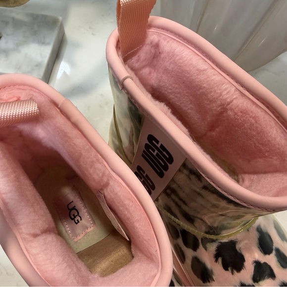 UGG Pink and Black Animal Print Boots - Picture 5 of 9